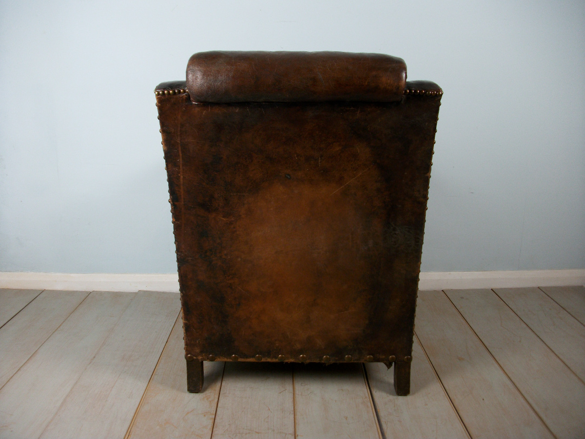 Leather 1930s Deco Club Chair